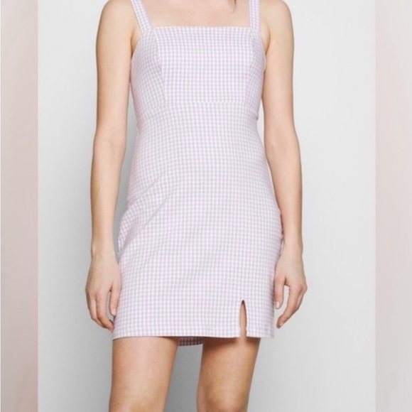 NWT Hollister Purple Gingham Dress Size M - Picture 2 of 2